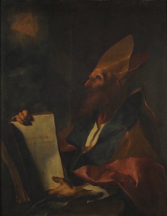 St. Augustine meditating on the Trinity - Previous title: A Martyr Bishop